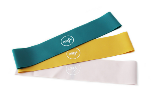 Resistance Band Trio (Multicolor - Light) by Maji Sports