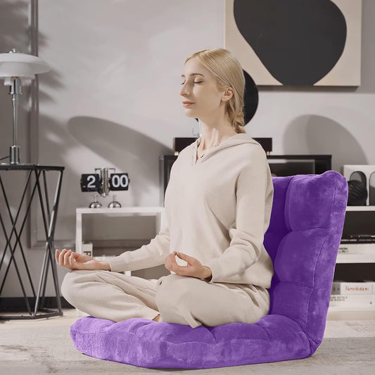Adjustable Floor Chair - Purple by ShipItFurniture