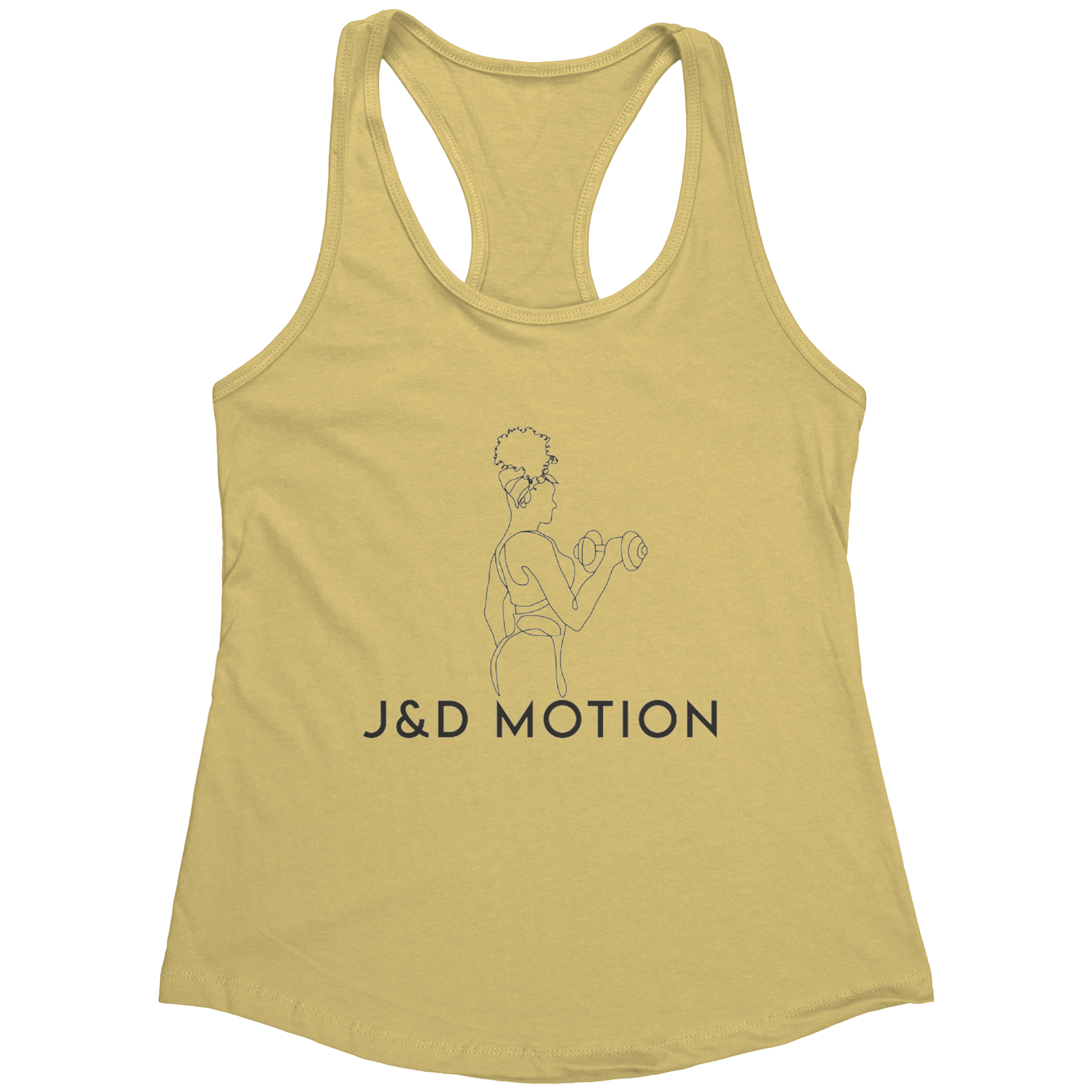 J&D Motion Bicep Beauty Women's Racerback Tank (Black Graphic) by teelaunch