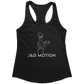 J&D Motion Bicep Beauty Women's Racerback Tank (White Graphic) by teelaunch