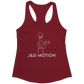 J&D Motion Bicep Beauty Women's Racerback Tank (White Graphic) by teelaunch