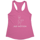 J&D Motion Bicep Beauty Women's Racerback Tank (White Graphic) by teelaunch