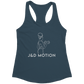 J&D Motion Bicep Beauty Women's Racerback Tank (White Graphic) by teelaunch