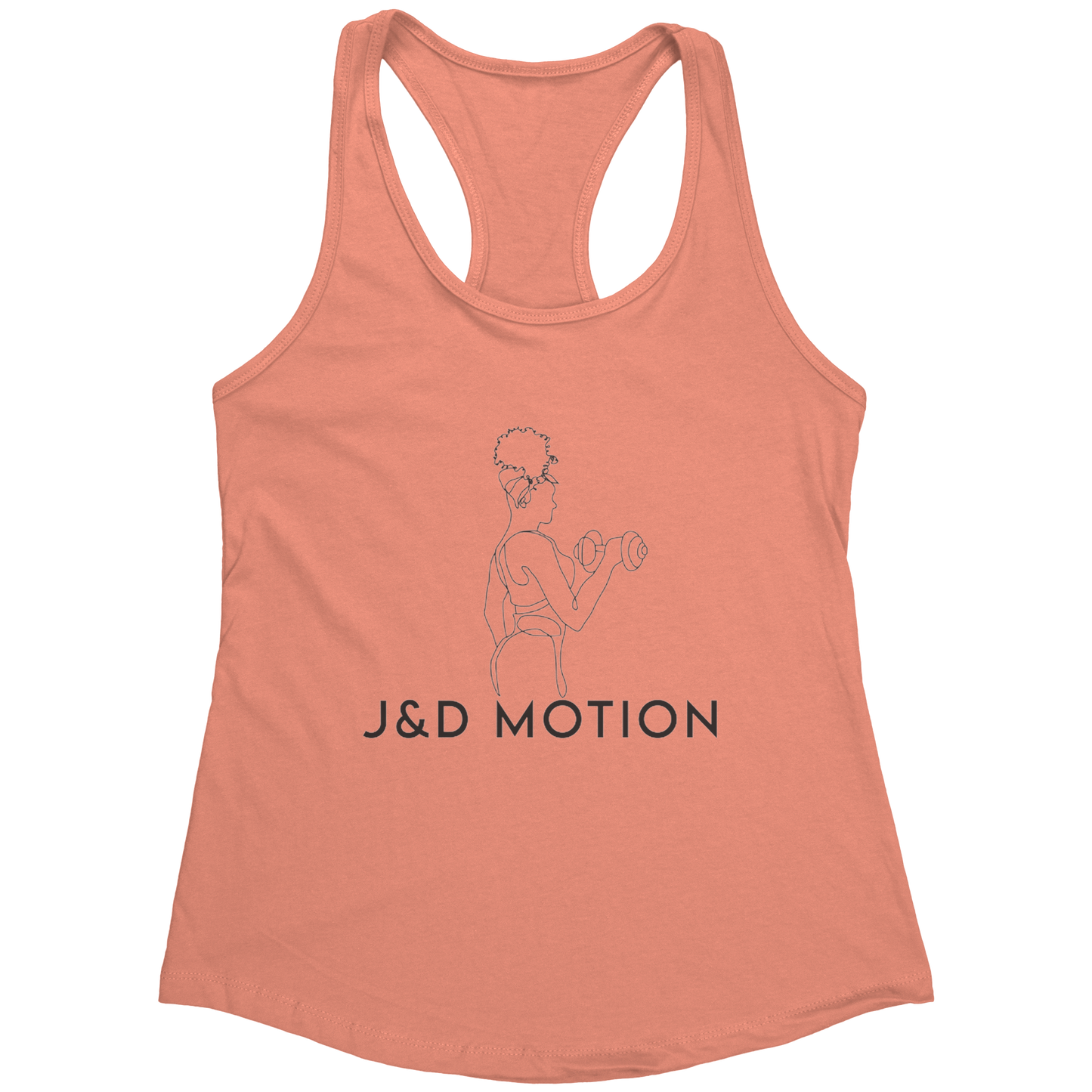 J&D Motion Bicep Beauty Women's Racerback Tank (Black Graphic) by teelaunch