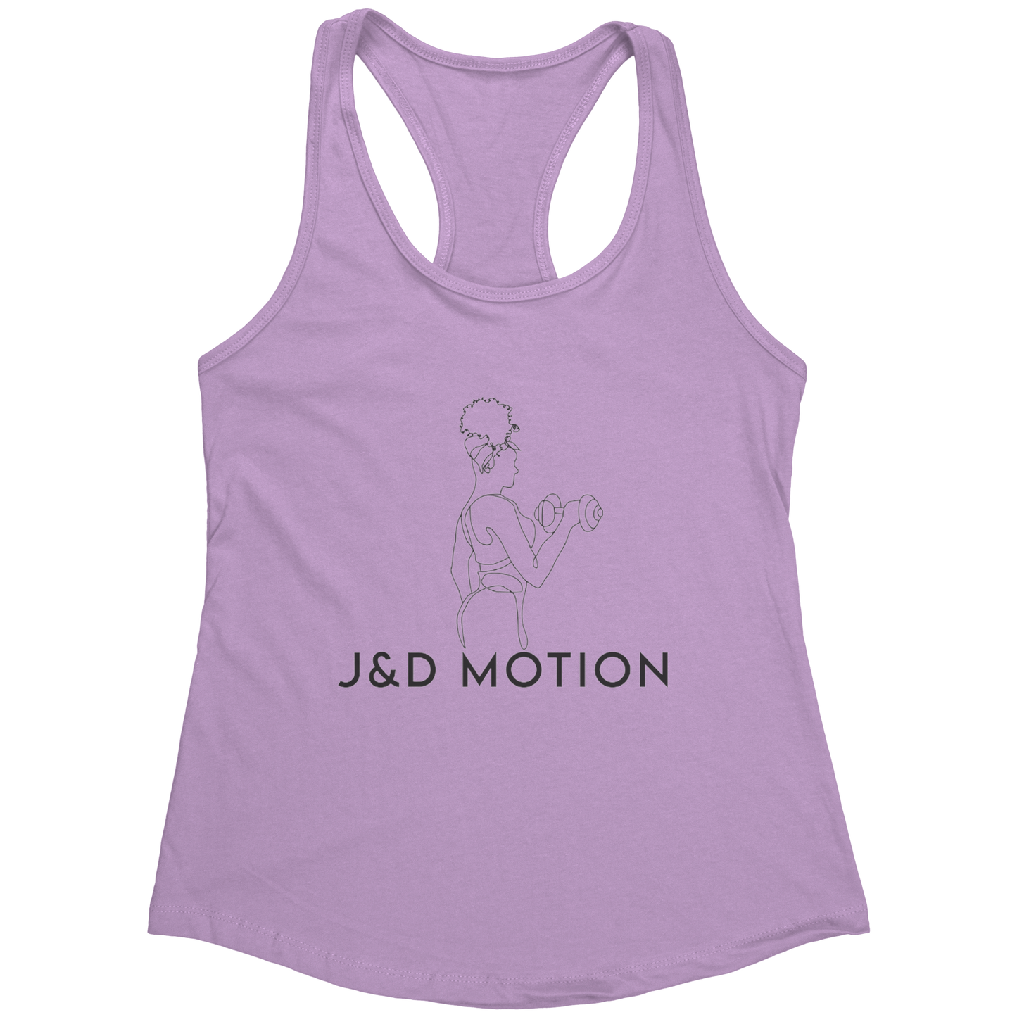 J&D Motion Bicep Beauty Women's Racerback Tank (Black Graphic) by teelaunch