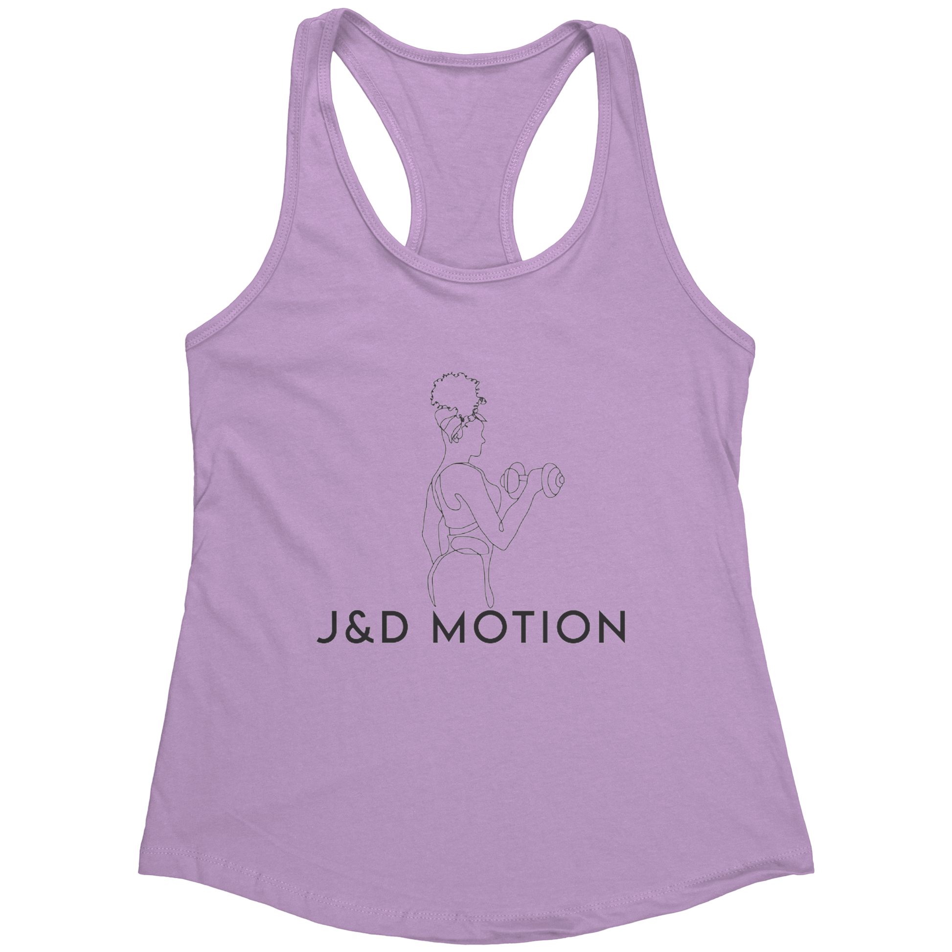 J&D Motion Bicep Beauty Women's Racerback Tank (Black Graphic) by teelaunch