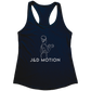 J&D Motion Bicep Beauty Women's Racerback Tank (White Graphic) by teelaunch