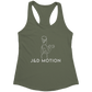 J&D Motion Bicep Beauty Women's Racerback Tank (White Graphic) by teelaunch