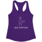 J&D Motion Bicep Beauty Women's Racerback Tank (White Graphic) by teelaunch