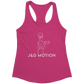 J&D Motion Bicep Beauty Women's Racerback Tank (White Graphic) by teelaunch