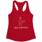 J&D Motion Bicep Beauty Women's Racerback Tank (White Graphic) by teelaunch