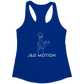 J&D Motion Bicep Beauty Women's Racerback Tank (White Graphic) by teelaunch
