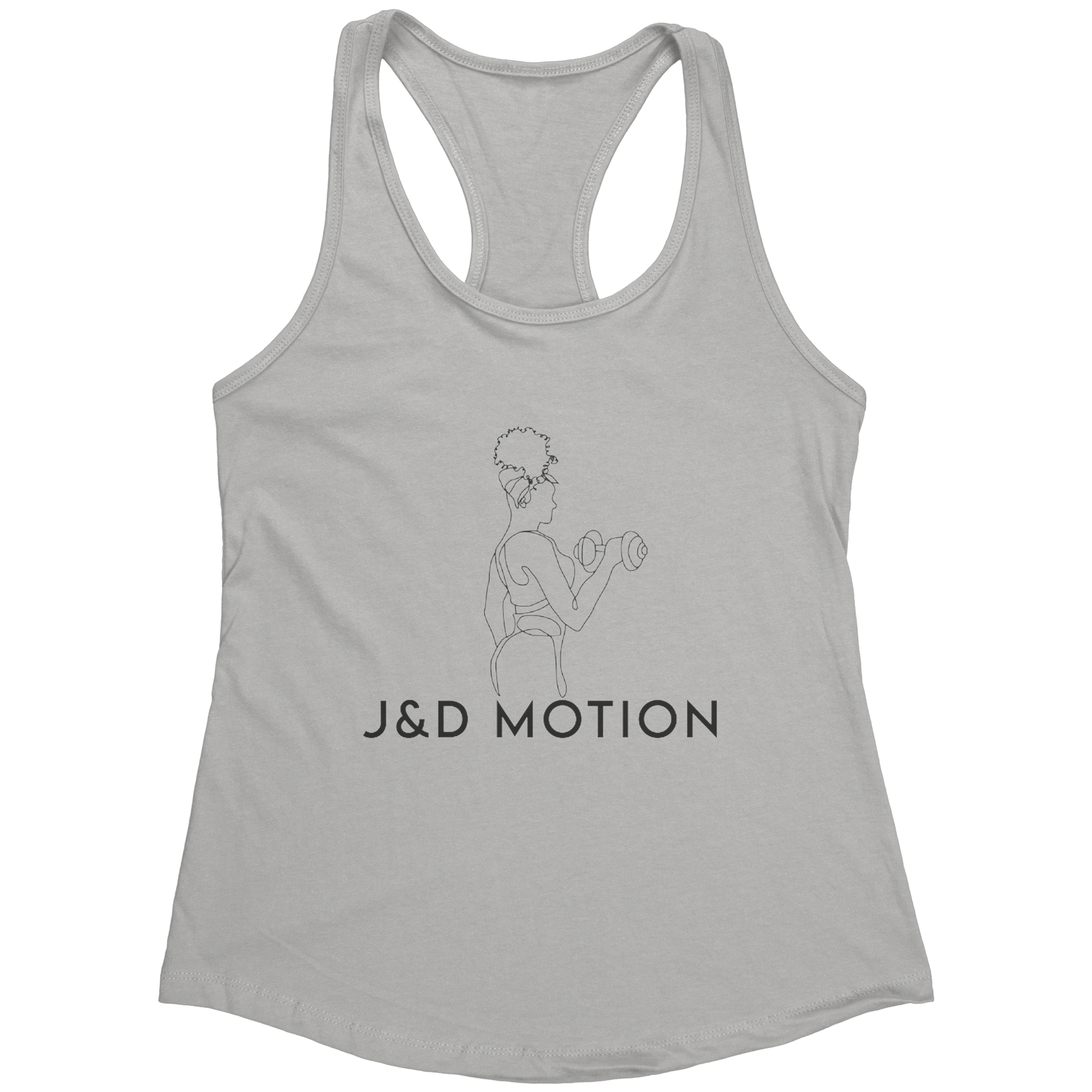 J&D Motion Bicep Beauty Women's Racerback Tank (Black Graphic) by teelaunch