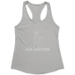 J&D Motion Bicep Beauty Women's Racerback Tank (White Graphic) by teelaunch