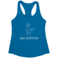 J&D Motion Bicep Beauty Women's Racerback Tank (White Graphic) by teelaunch