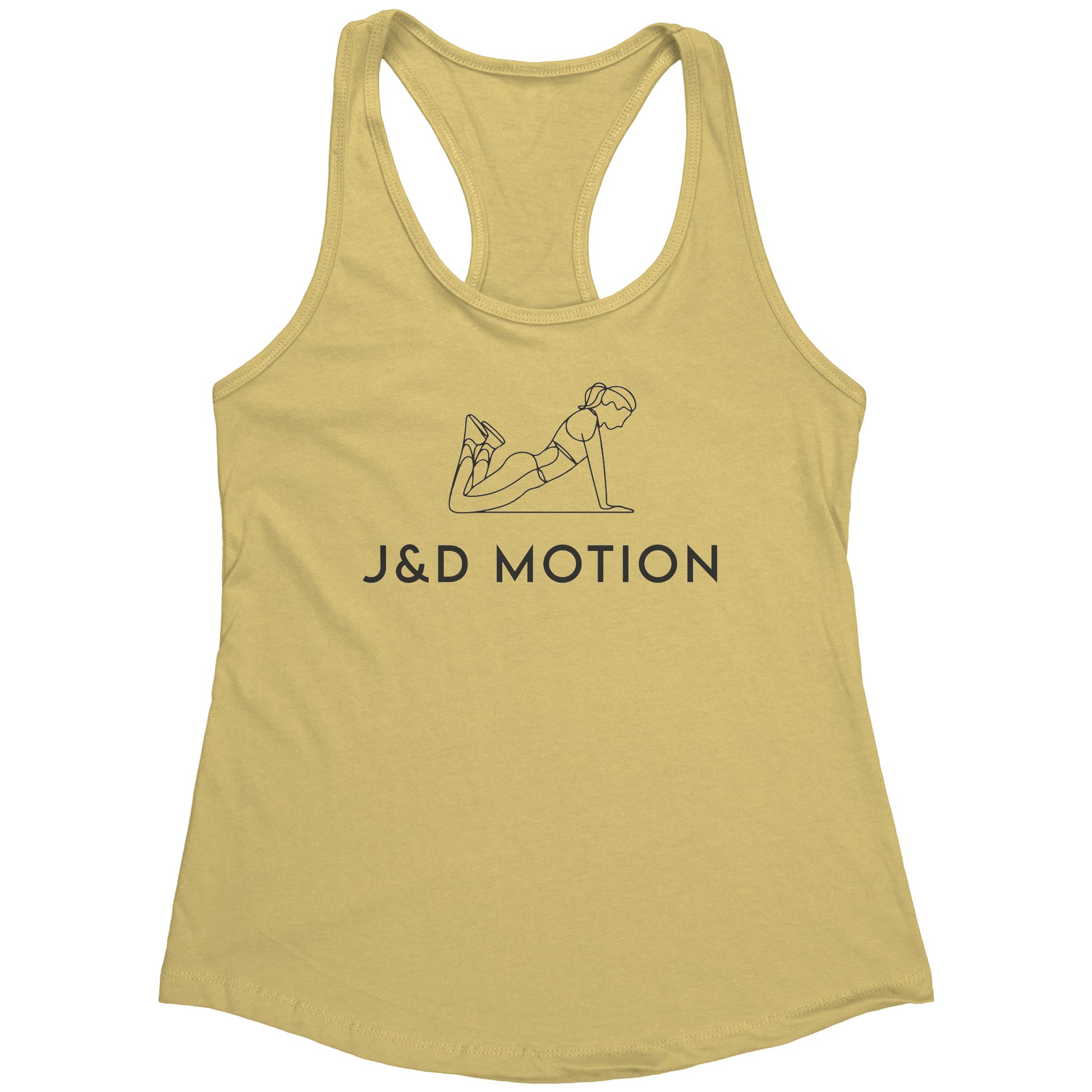 J&D Motion Push-Up Cutie Women's Racerback Tank (Black Graphic) by teelaunch