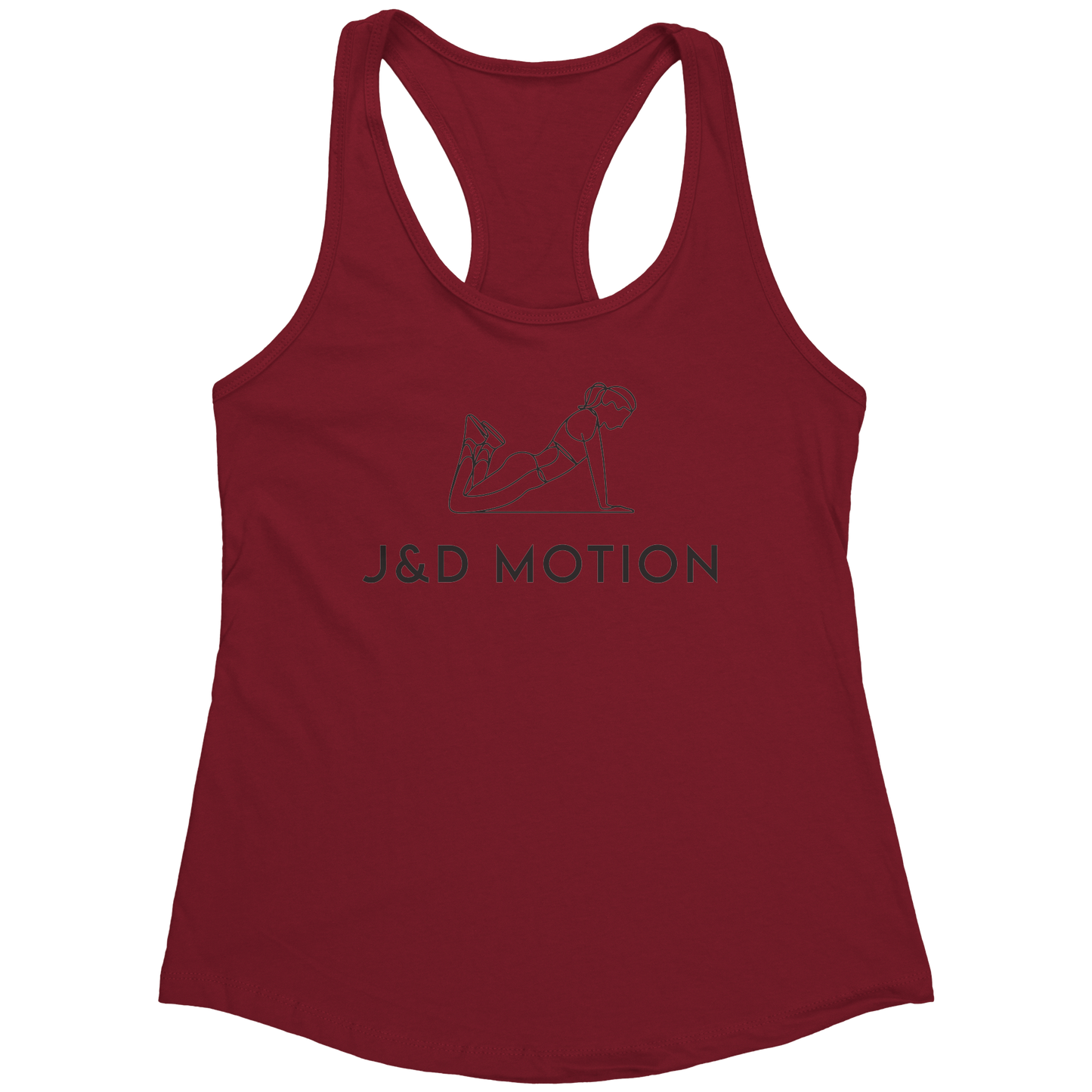 J&D Motion Push-Up Cutie Women's Racerback Tank (Black Graphic) by teelaunch