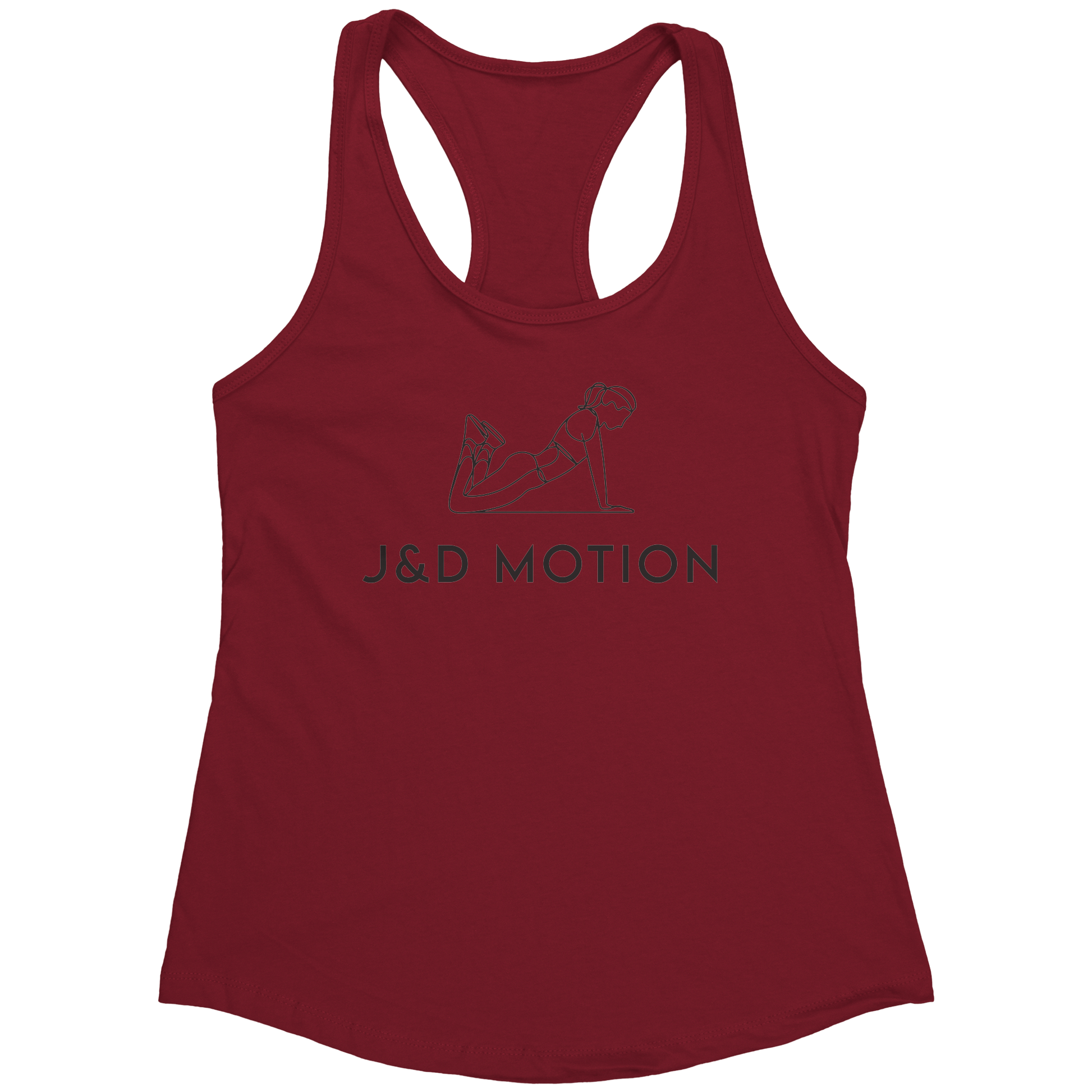 J&D Motion Push-Up Cutie Women's Racerback Tank (Black Graphic) by teelaunch