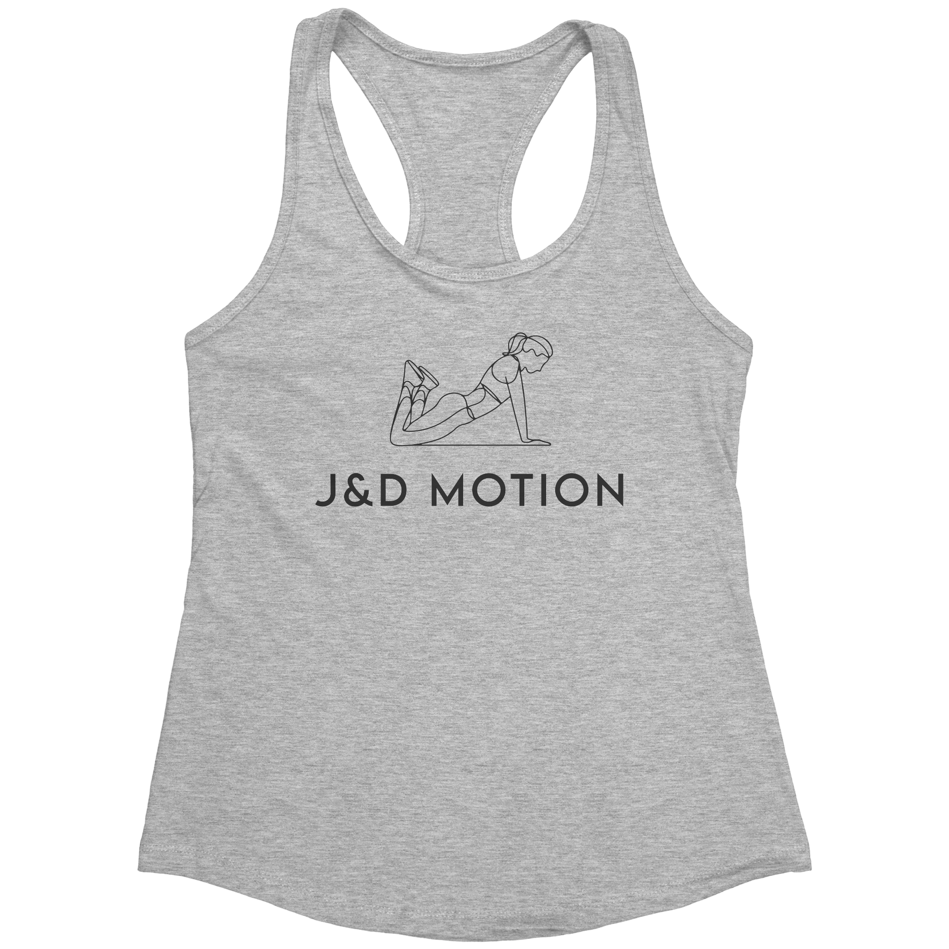 J&D Motion Push-Up Cutie Women's Racerback Tank (Black Graphic) by teelaunch
