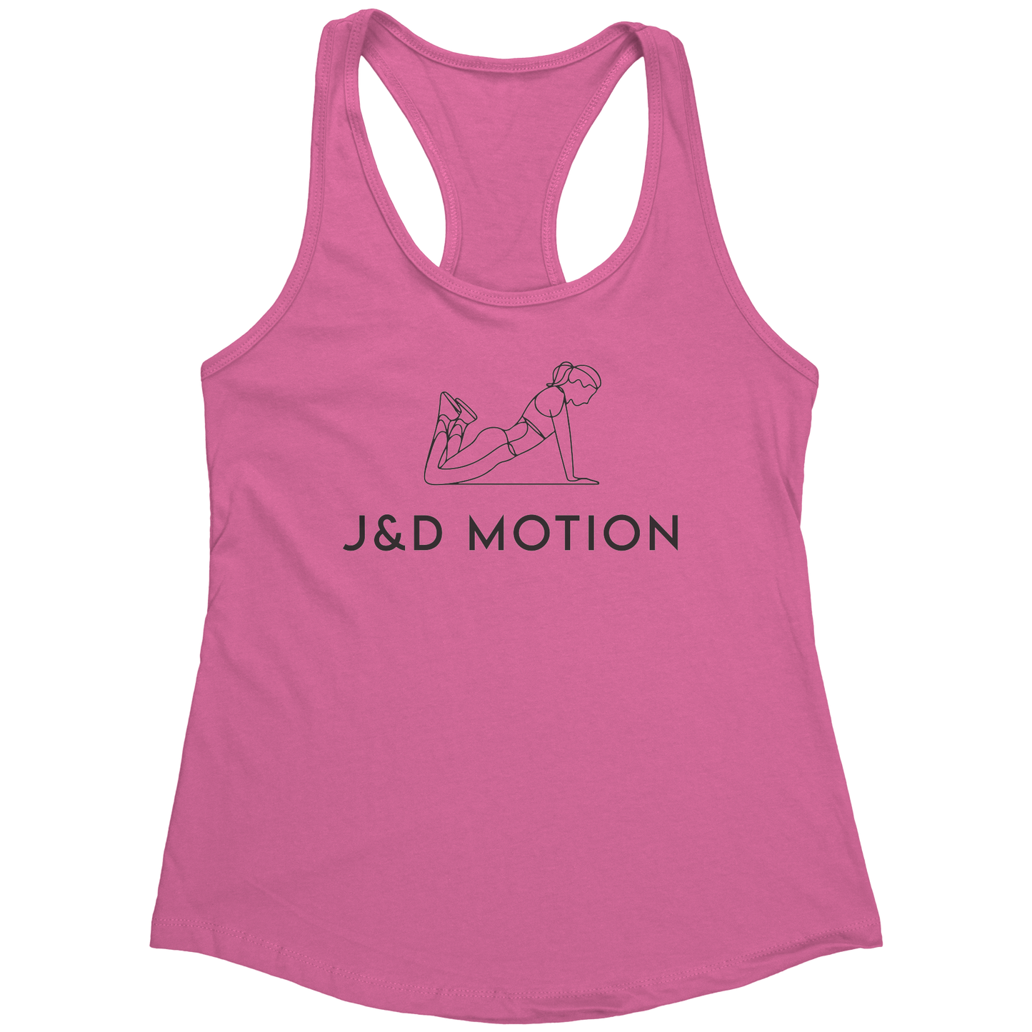 J&D Motion Push-Up Cutie Women's Racerback Tank (Black Graphic) by teelaunch