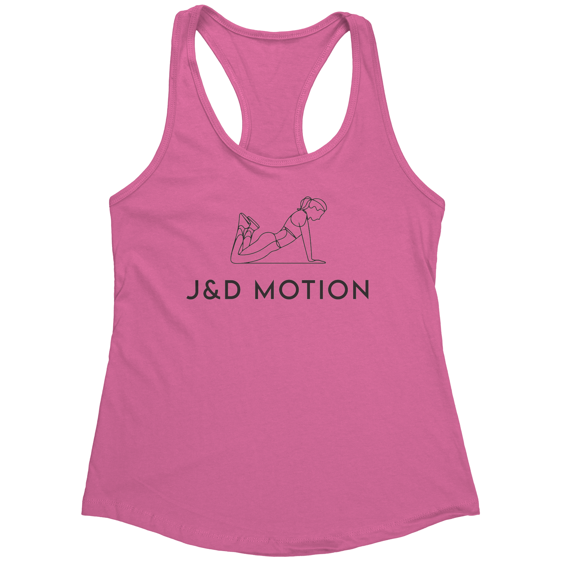 J&D Motion Push-Up Cutie Women's Racerback Tank (Black Graphic) by teelaunch