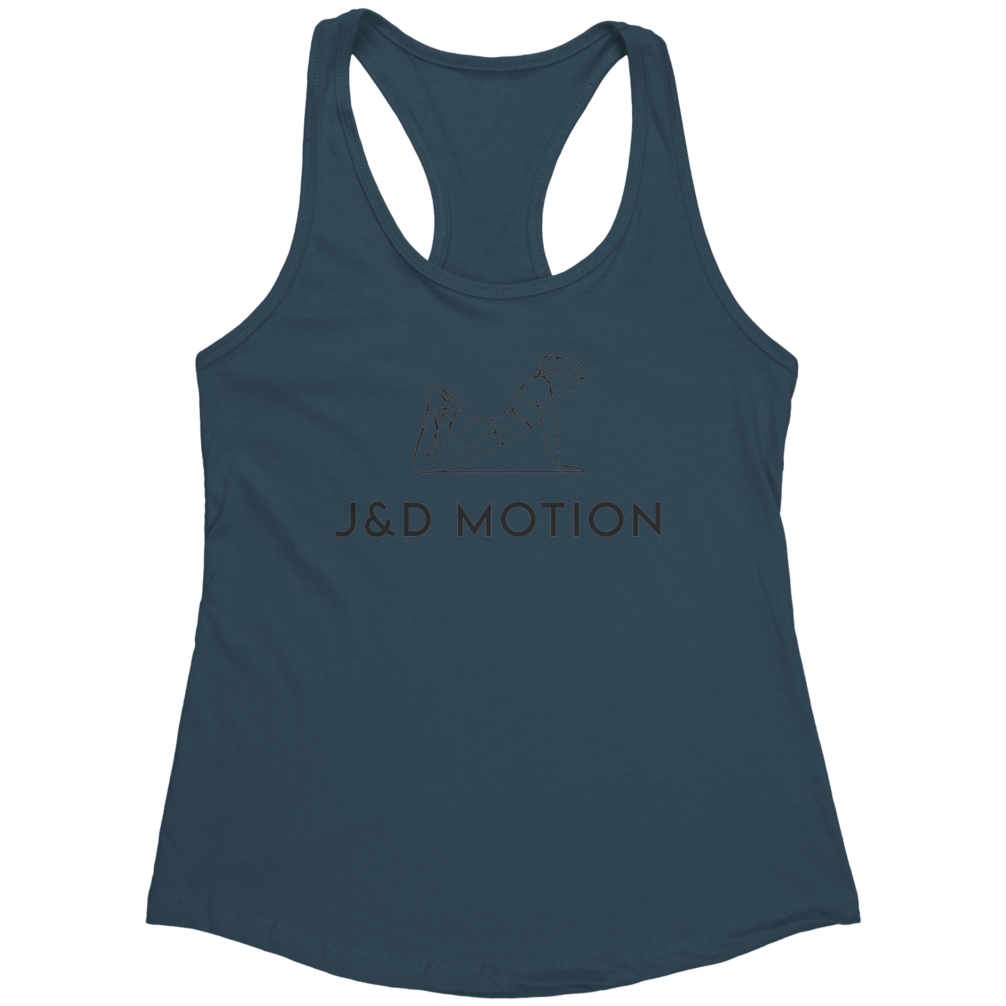 J&D Motion Push-Up Cutie Women's Racerback Tank (Black Graphic) by teelaunch