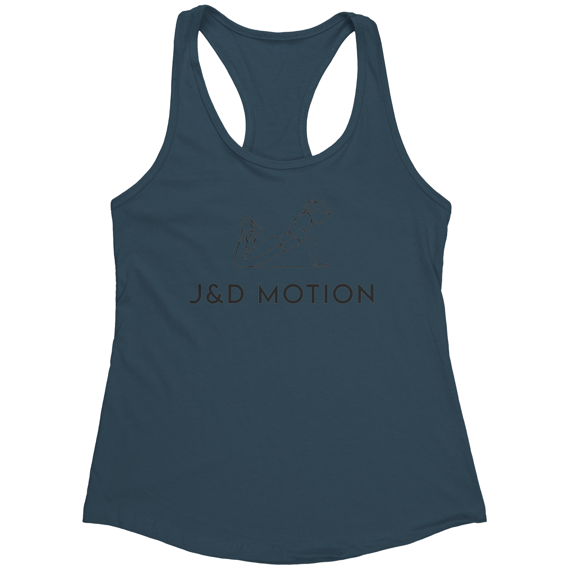J&D Motion Push-Up Cutie Women's Racerback Tank (Black Graphic) by teelaunch