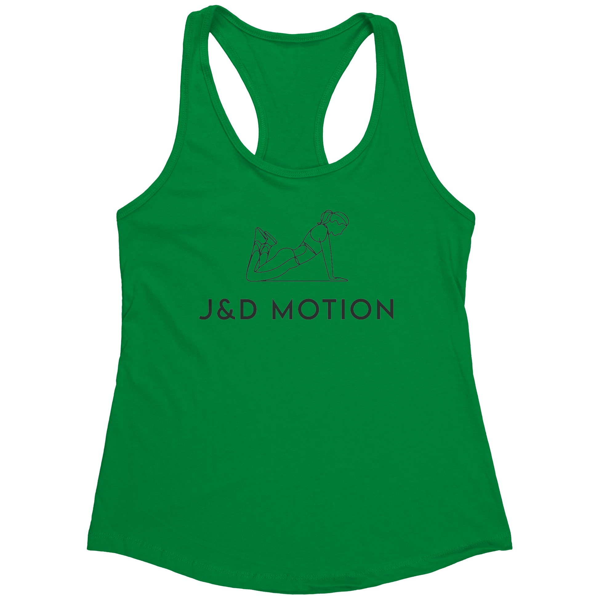 J&D Motion Push-Up Cutie Women's Racerback Tank (Black Graphic) by teelaunch