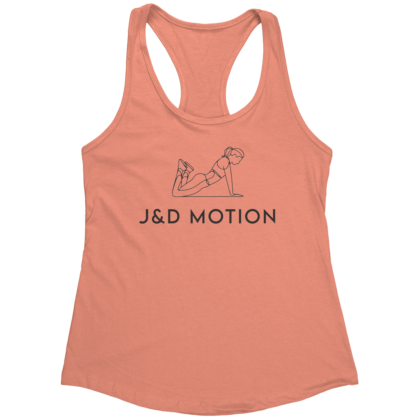 J&D Motion Push-Up Cutie Women's Racerback Tank (Black Graphic) by teelaunch