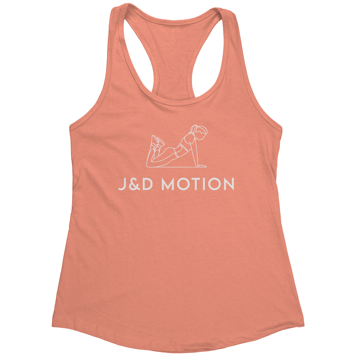 J&D Motion Push-Up Cutie Women's Racerback Tank (White Graphic) by teelaunch
