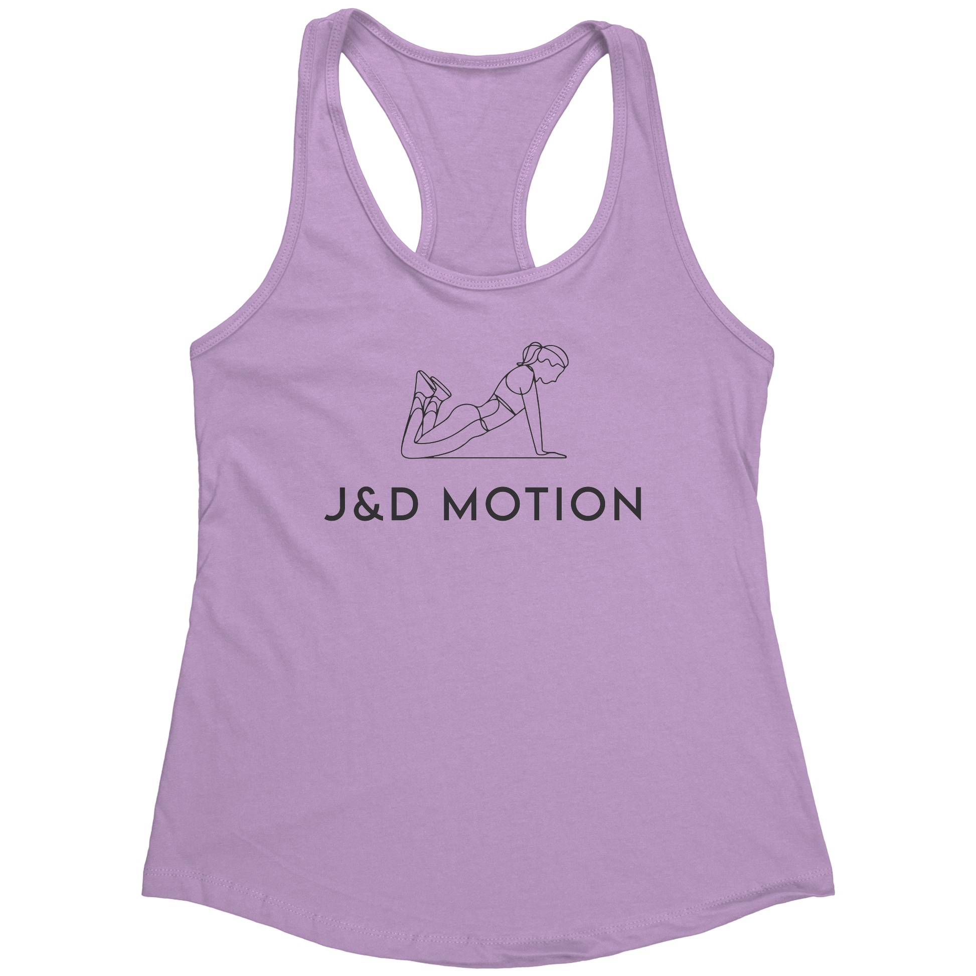 J&D Motion Push-Up Cutie Women's Racerback Tank (Black Graphic) by teelaunch