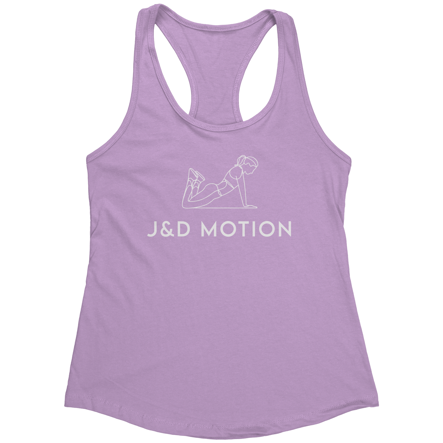 J&D Motion Push-Up Cutie Women's Racerback Tank (White Graphic) by teelaunch