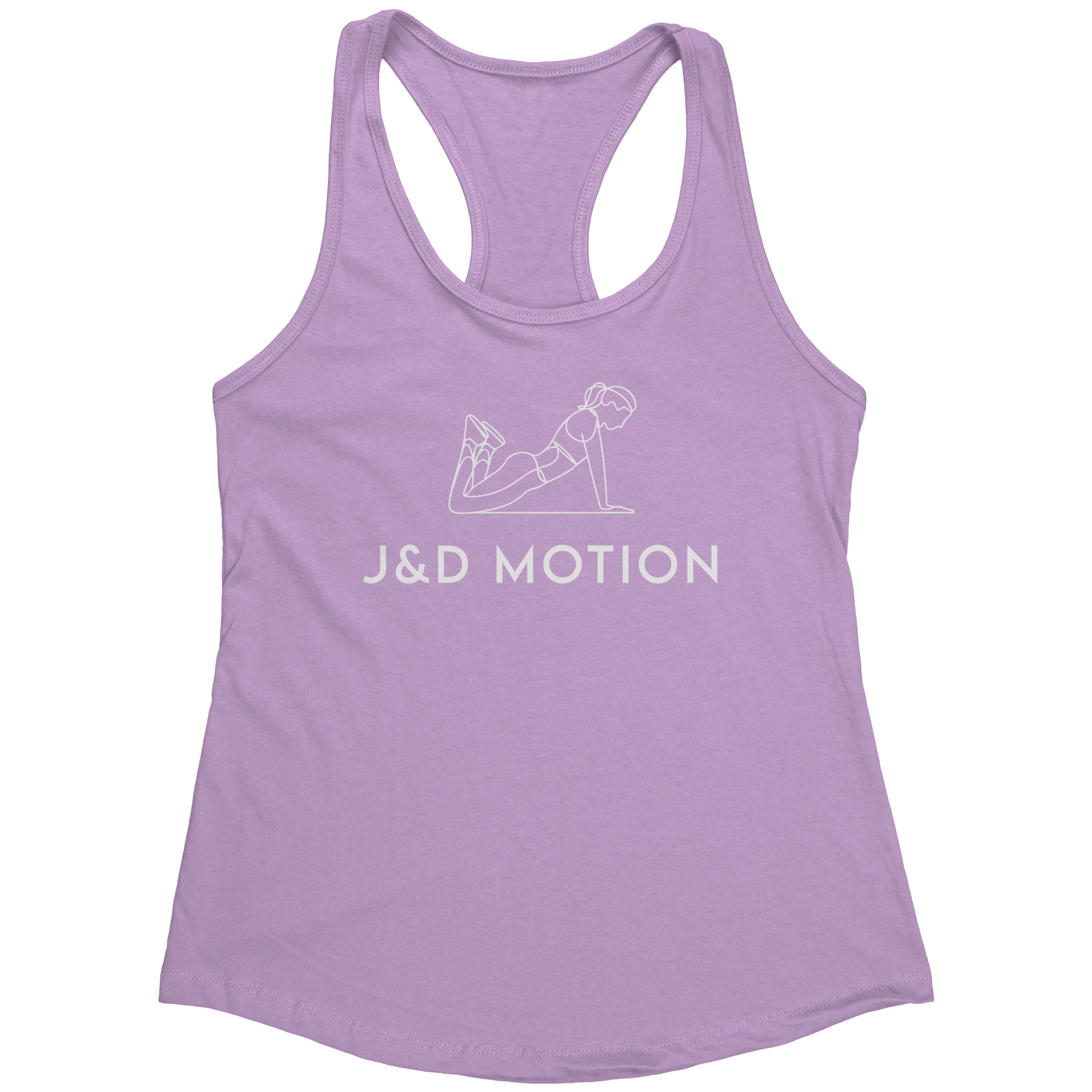 J&D Motion Push-Up Cutie Women's Racerback Tank (White Graphic) by teelaunch