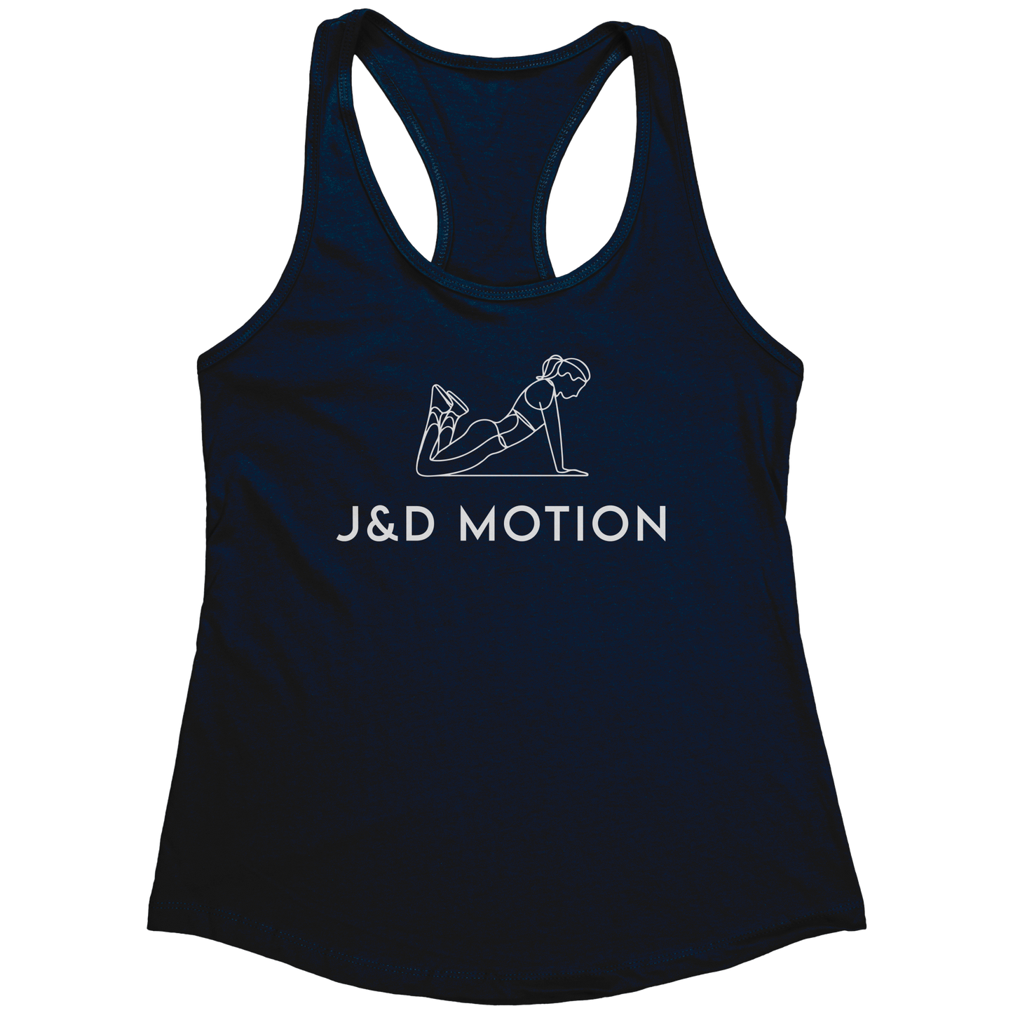 J&D Motion Push-Up Cutie Women's Racerback Tank (White Graphic) by teelaunch