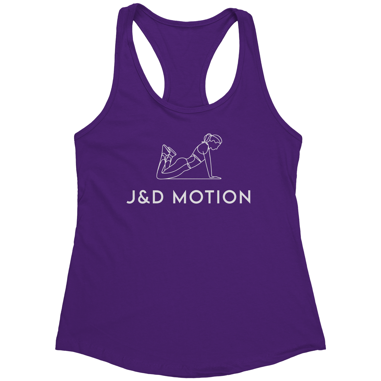 J&D Motion Push-Up Cutie Women's Racerback Tank (White Graphic) by teelaunch