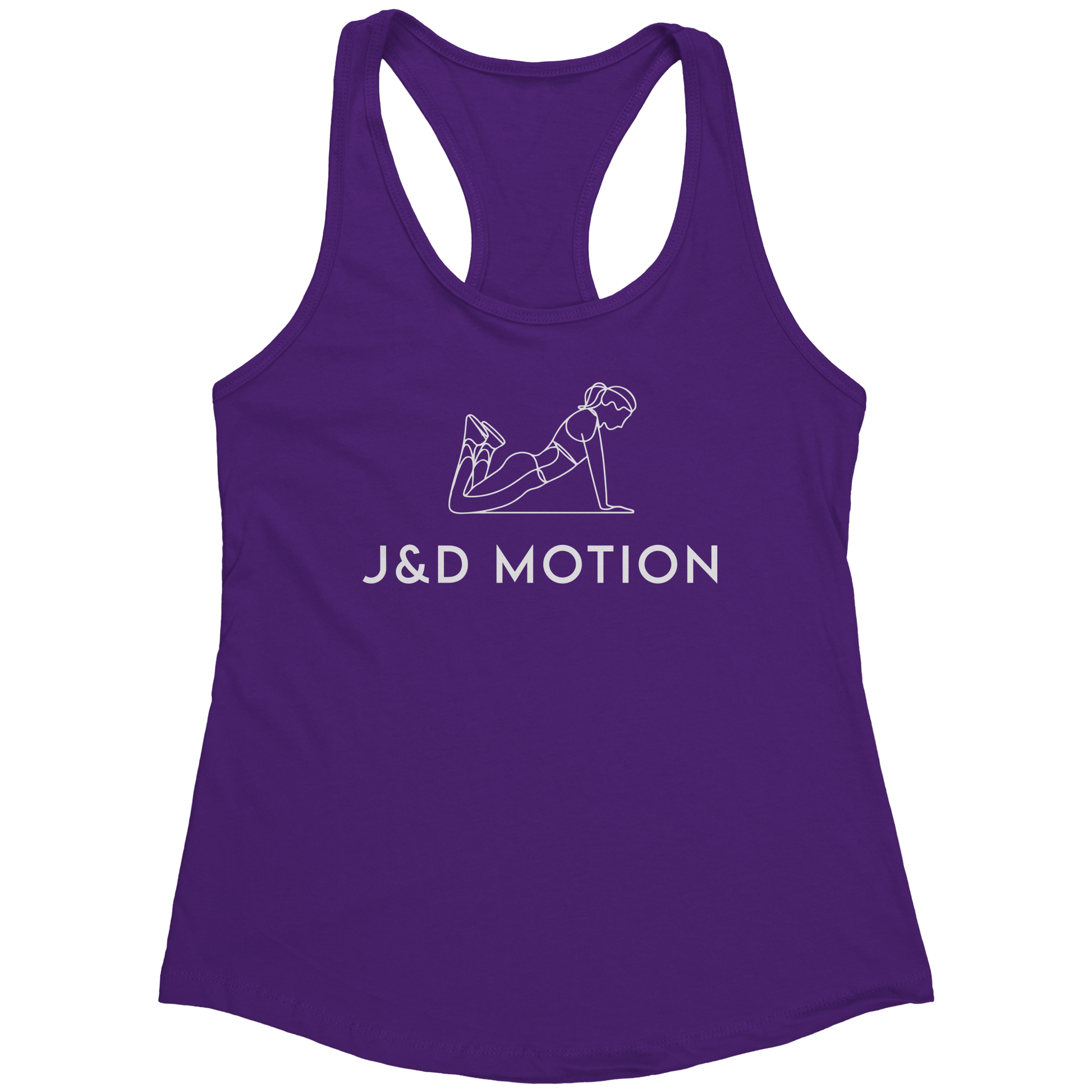 J&D Motion Push-Up Cutie Women's Racerback Tank (White Graphic) by teelaunch
