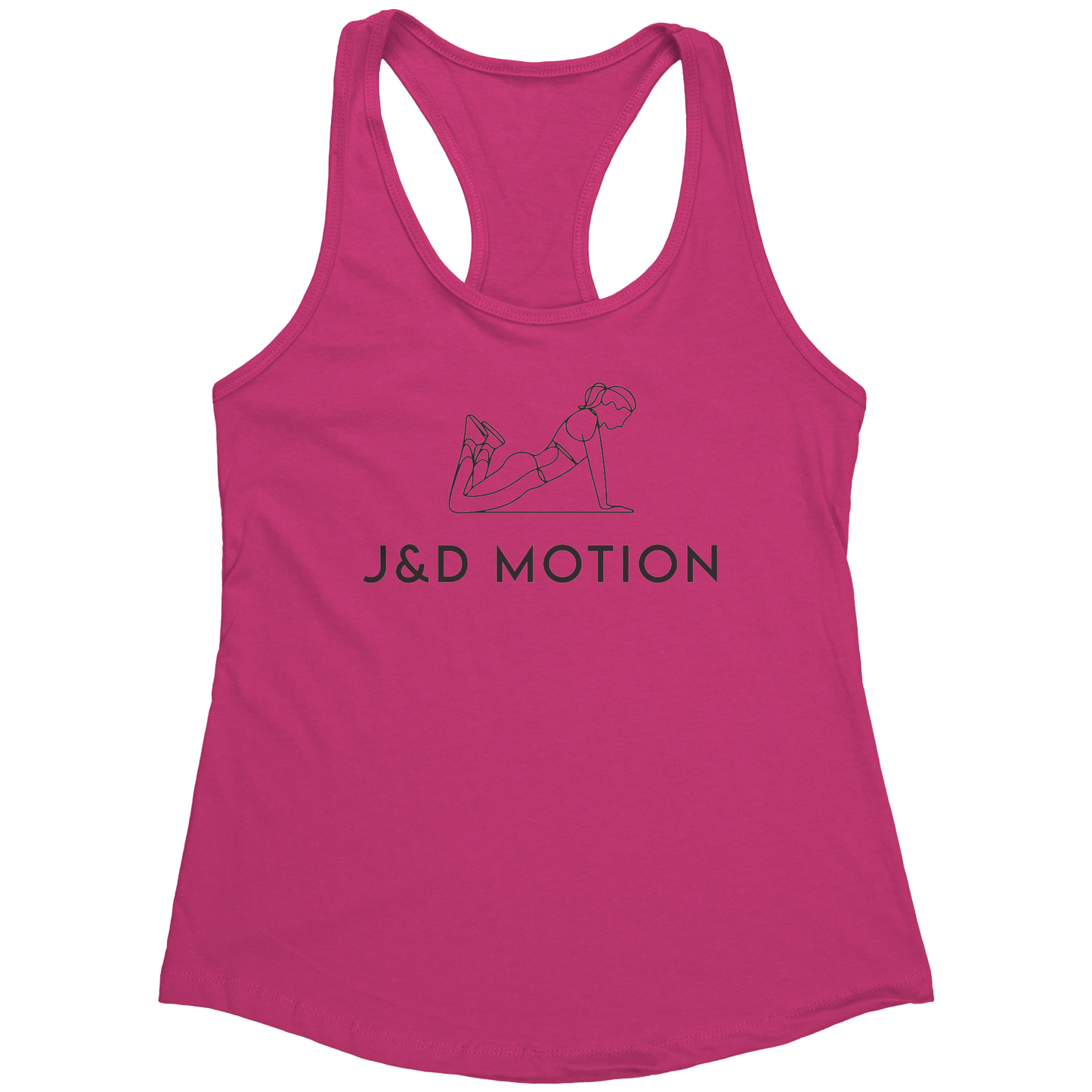 J&D Motion Push-Up Cutie Women's Racerback Tank (Black Graphic) by teelaunch