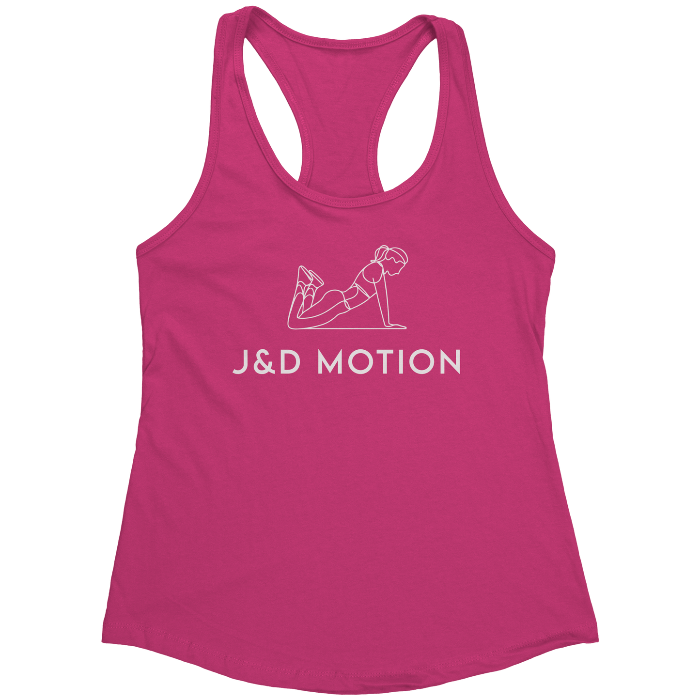 J&D Motion Push-Up Cutie Women's Racerback Tank (White Graphic) by teelaunch