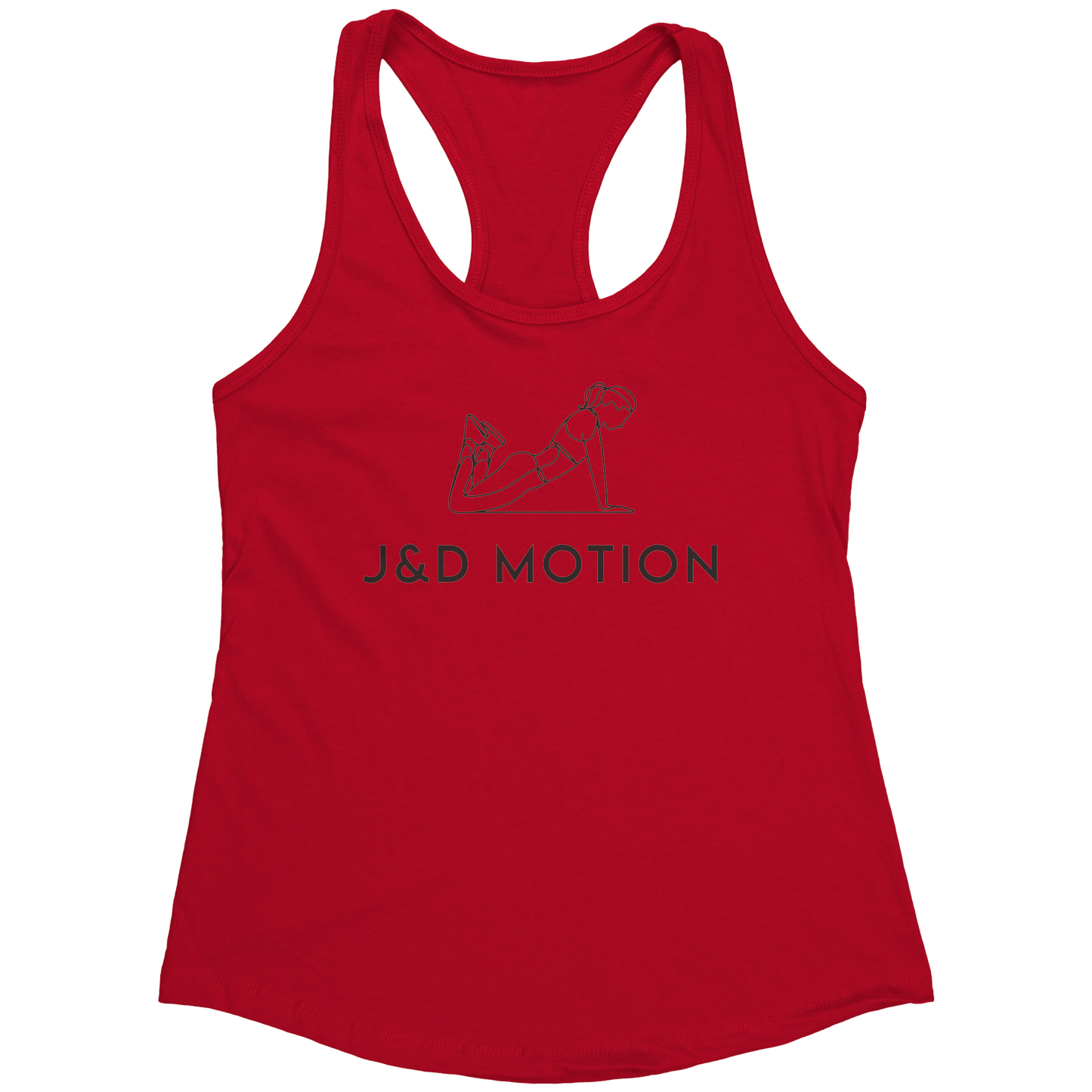 J&D Motion Push-Up Cutie Women's Racerback Tank (Black Graphic) by teelaunch