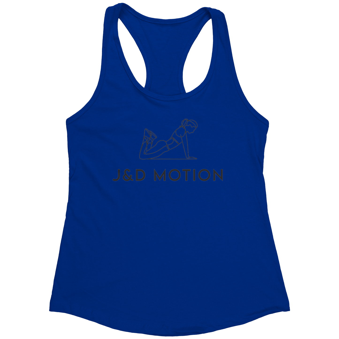J&D Motion Push-Up Cutie Women's Racerback Tank (Black Graphic) by teelaunch