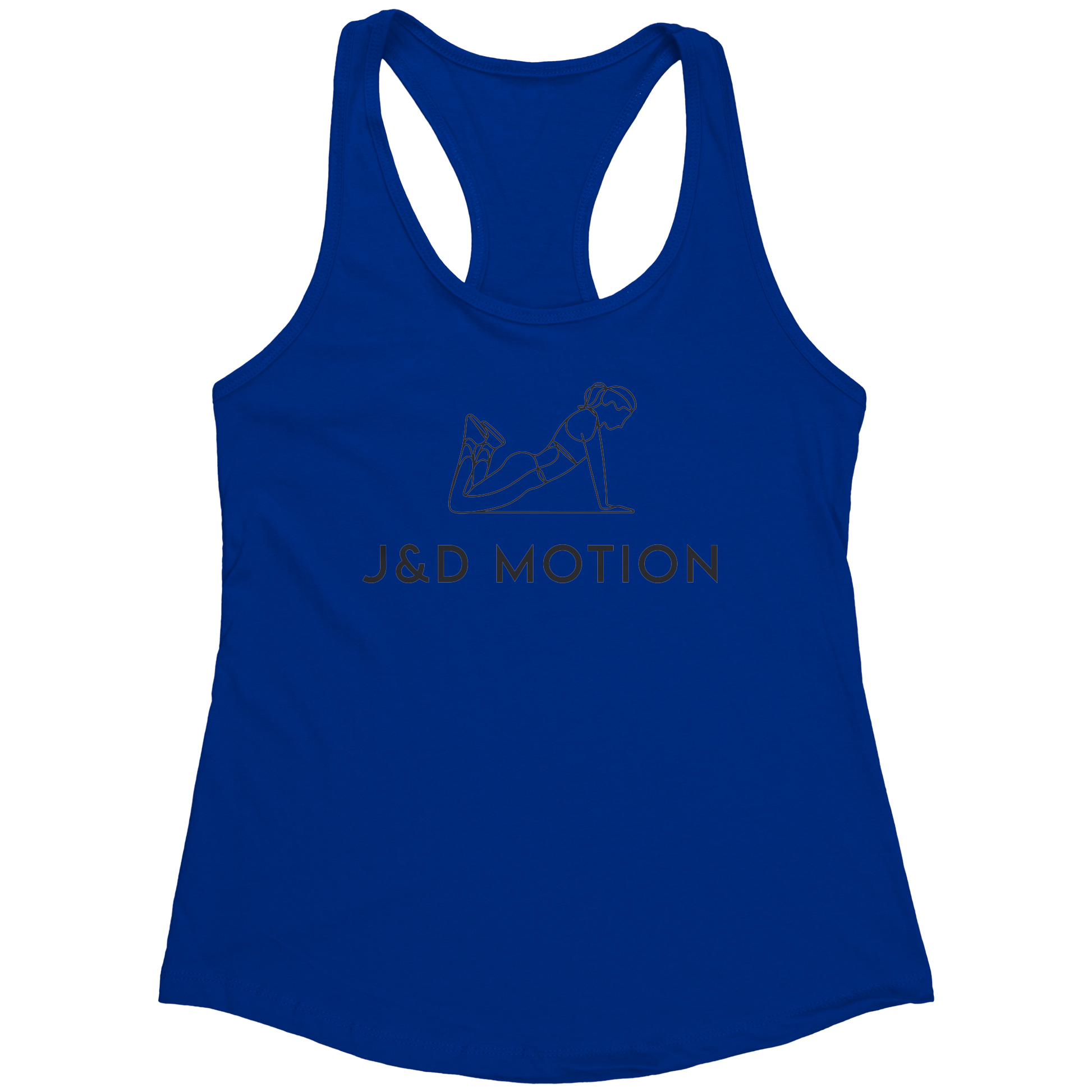 J&D Motion Push-Up Cutie Women's Racerback Tank (Black Graphic) by teelaunch