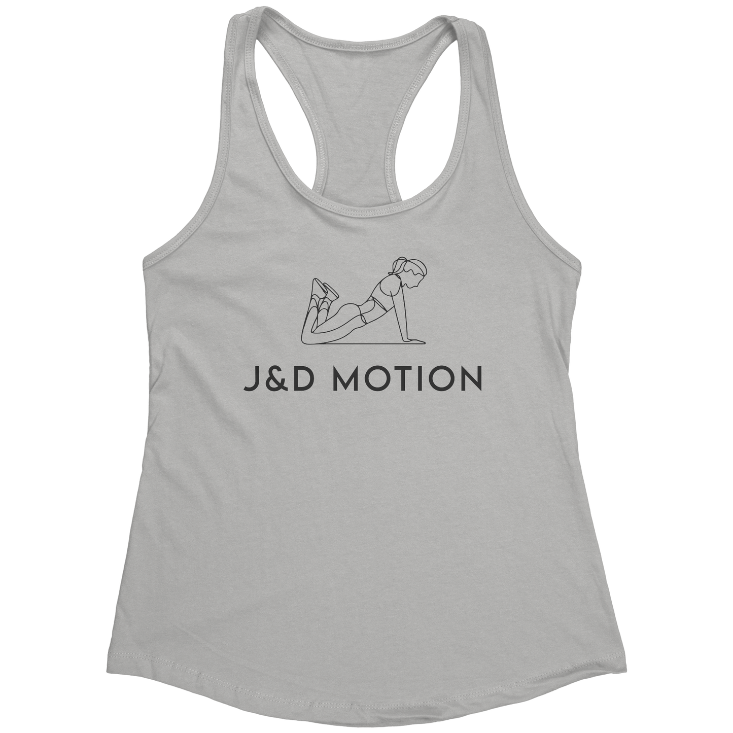 J&D Motion Push-Up Cutie Women's Racerback Tank (Black Graphic) by teelaunch