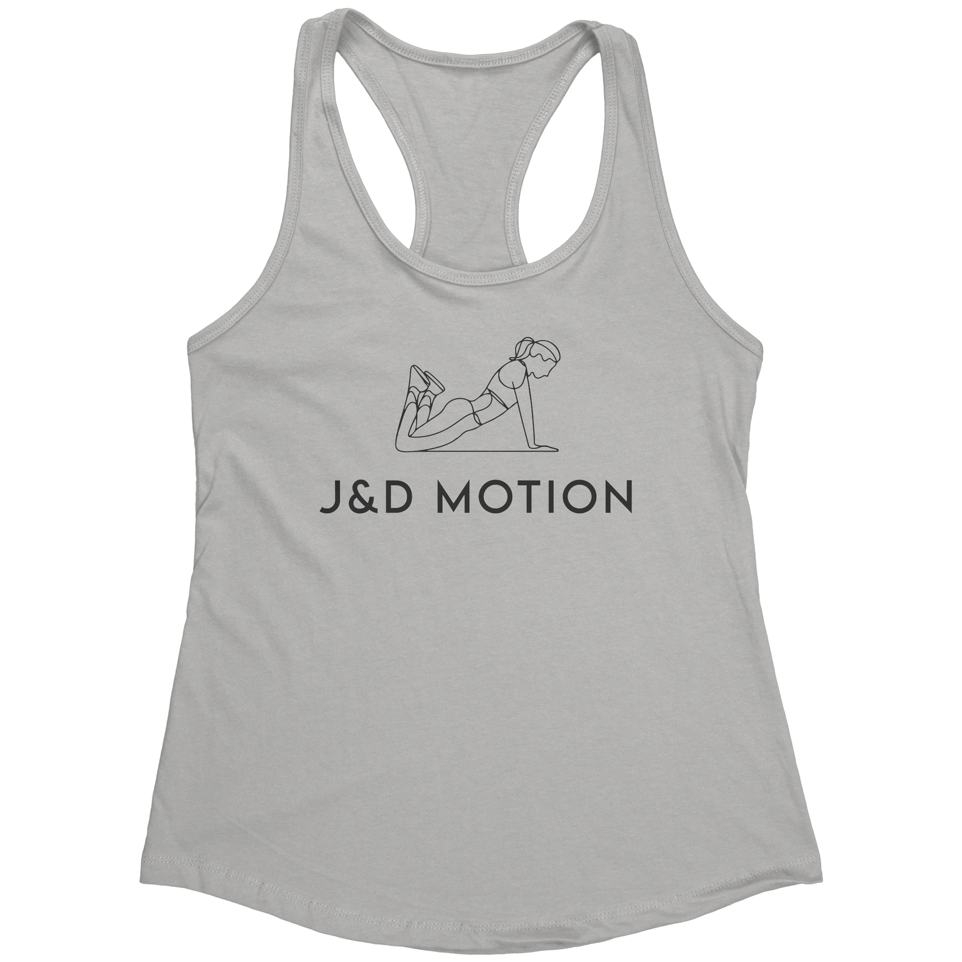 J&D Motion Push-Up Cutie Women's Racerback Tank (Black Graphic) by teelaunch