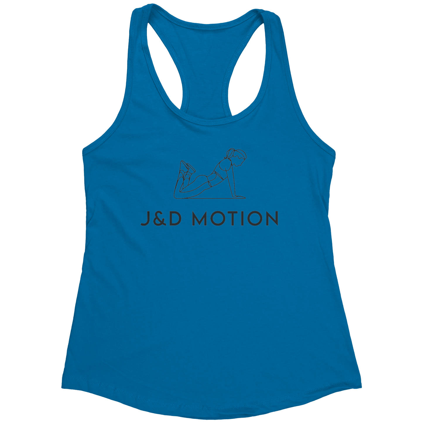 J&D Motion Push-Up Cutie Women's Racerback Tank (Black Graphic) by teelaunch