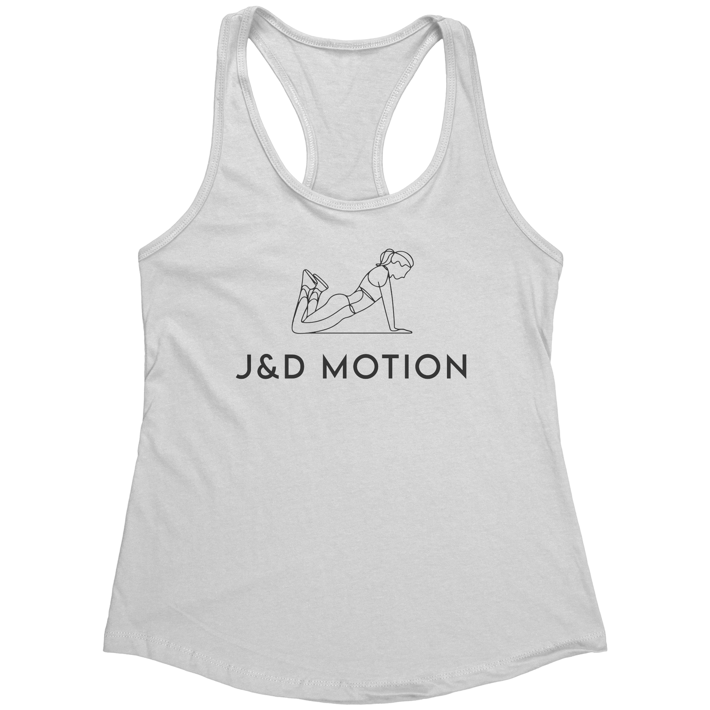 J&D Motion Push-Up Cutie Women's Racerback Tank (Black Graphic) by teelaunch