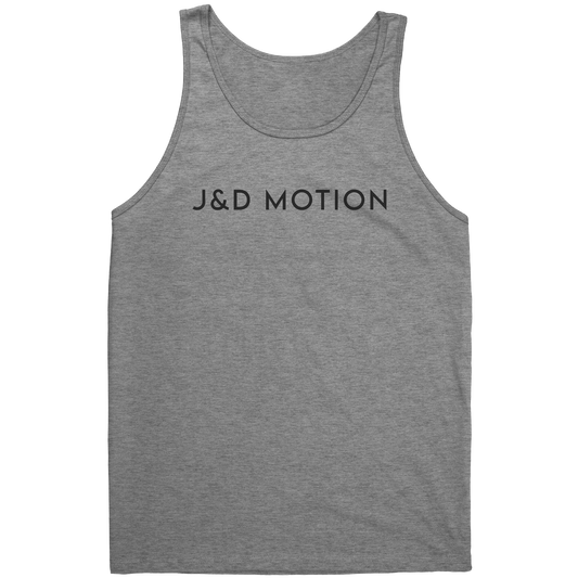 J&D Motion Unisex Tank (Black Text) by teelaunch