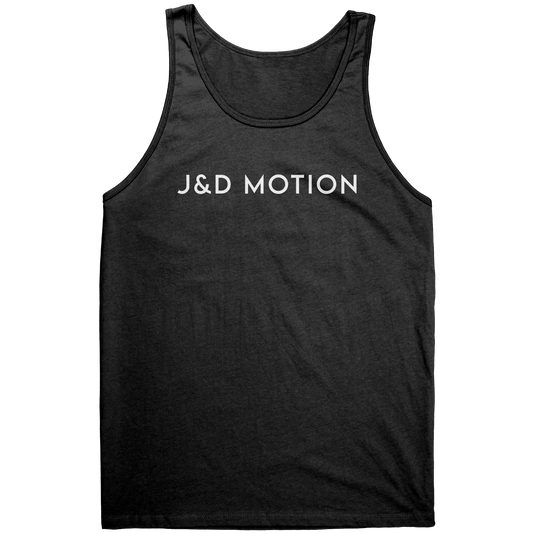 J&D Motion Unisex Tank (White Text) by teelaunch