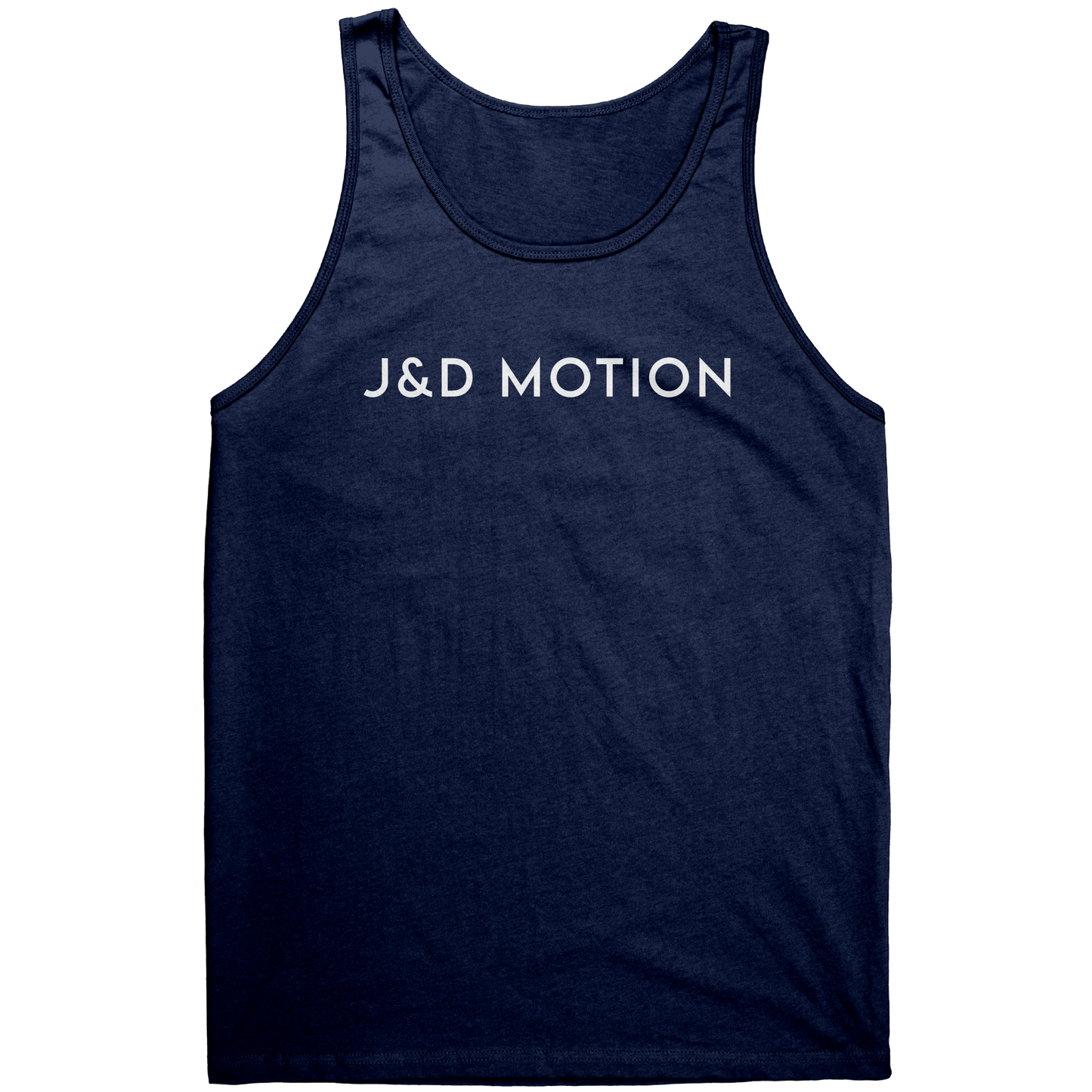 J&D Motion Unisex Tank (White Text) by teelaunch