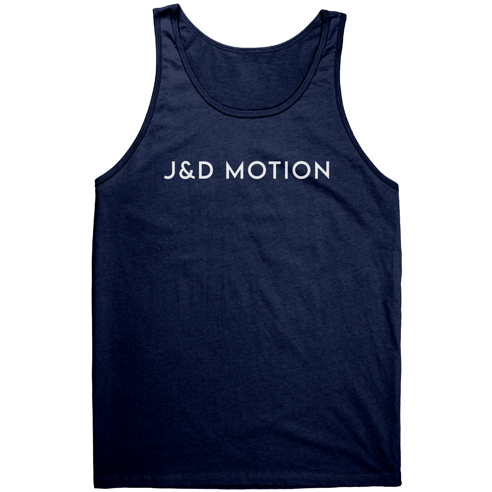 J&D Motion Unisex Tank (White Text) by teelaunch