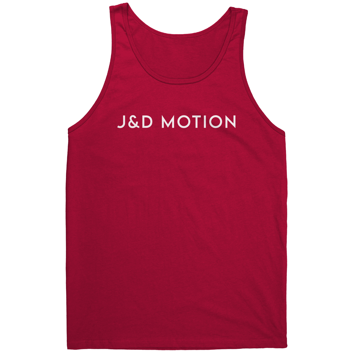 J&D Motion Unisex Tank (White Text) by teelaunch